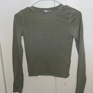 H&M Tight Fitting Green Cotton Top